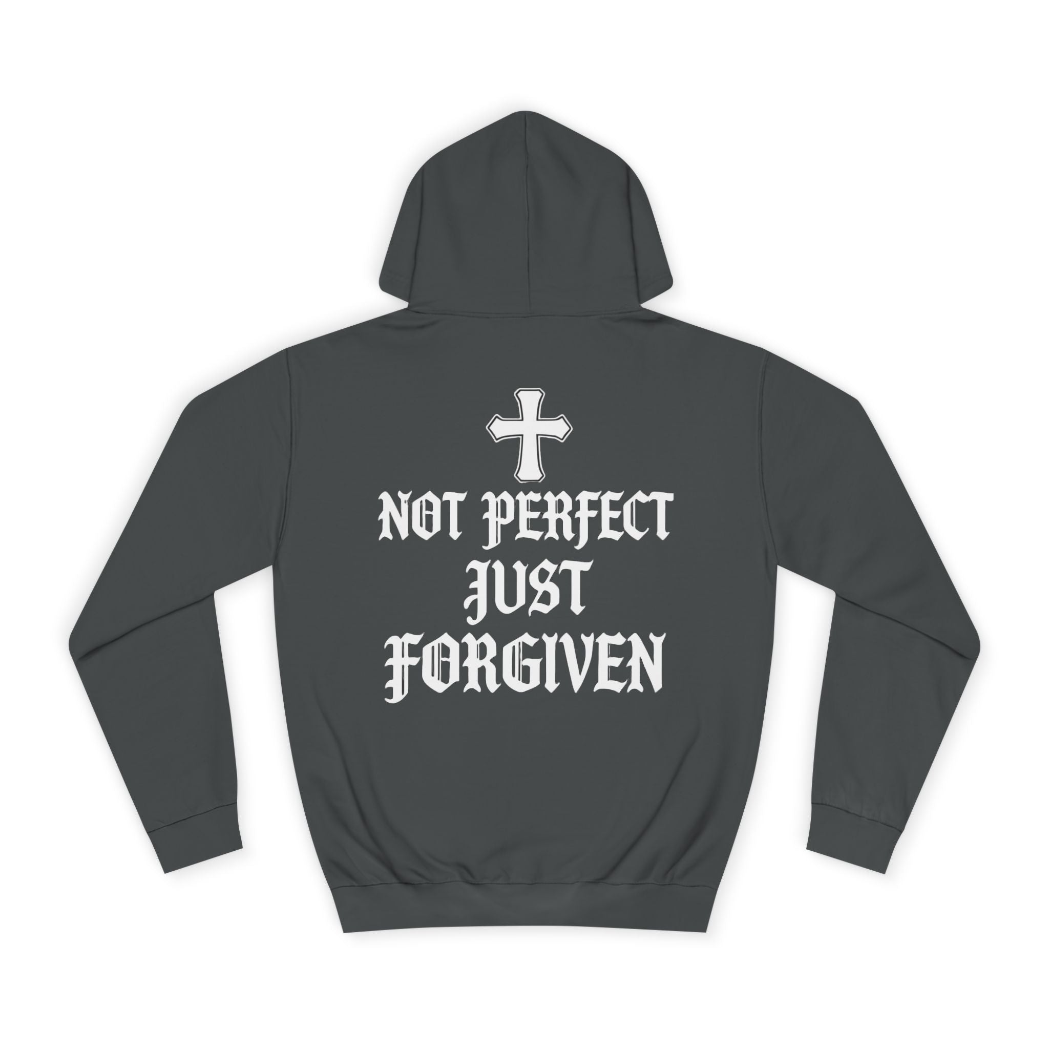 Hoodie — Not Perfect Just Forgiven Cross Christian Pullover