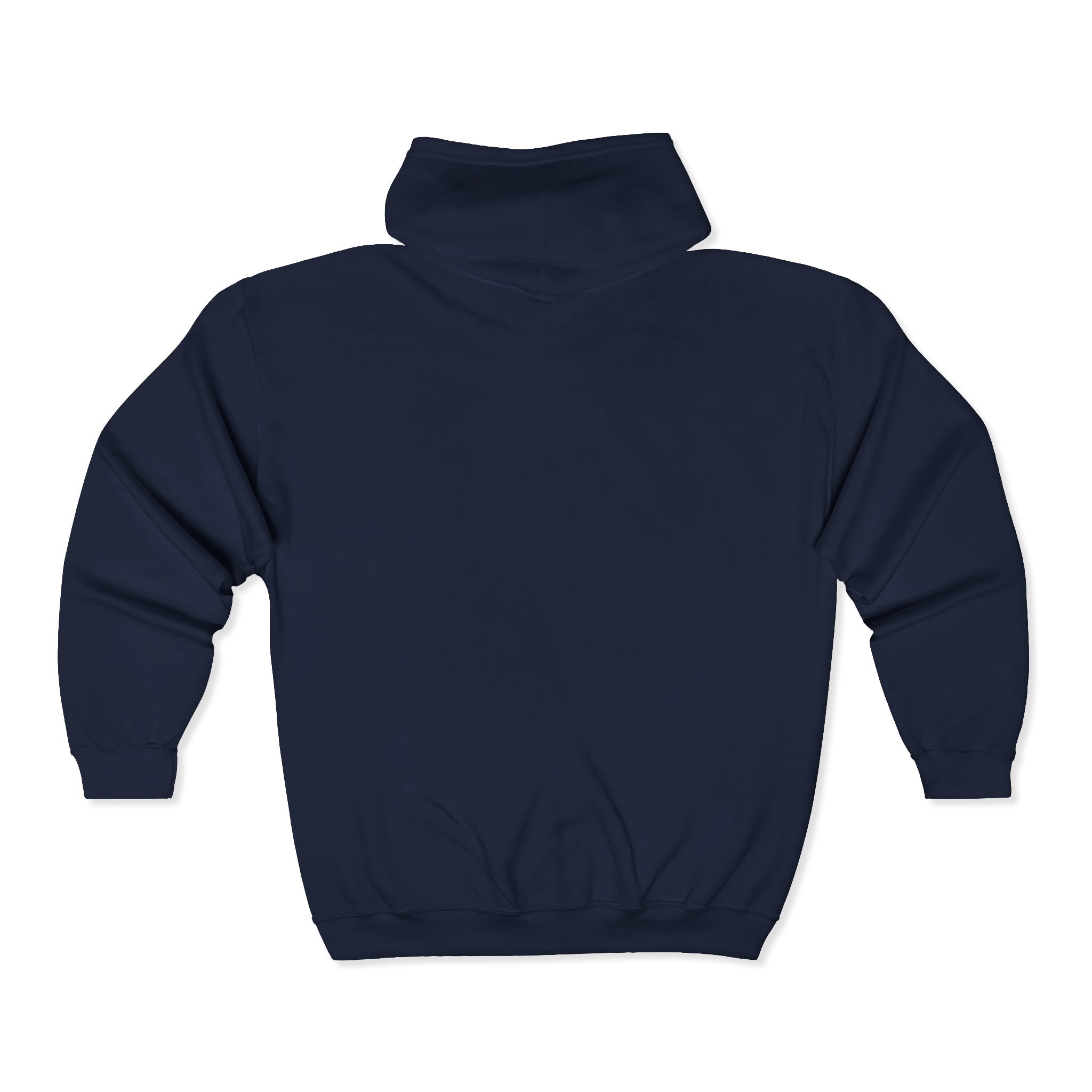 Divine Dusk Zip Hoodie — Gothic Metallic Lettering Full-Zip Sweatshirt